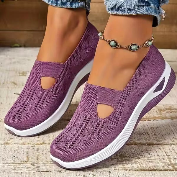 Women's Orthopedic Comfort Slipon Sneakers With Arch Support And Skin-Friendly Foam,Lightweight Walking Shoes,Soft Cushioning,Casual Women's Shoes